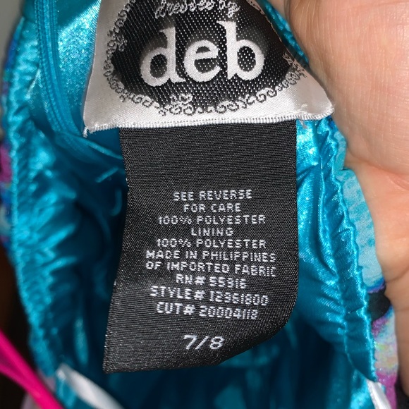 Brand new magenta and blue high-low dress size 7/8 - Picture 7 of 7